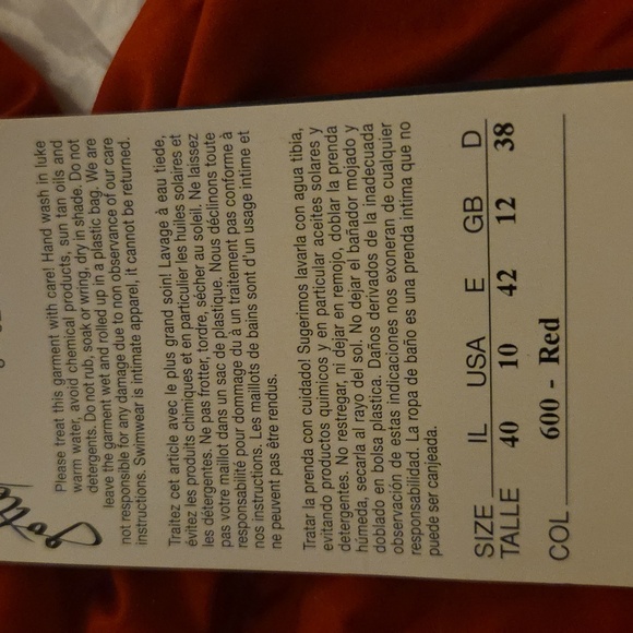 #8 NWT BAYWATCH REVIVAL RED TANK SUIT Gottex - Picture 10 of 12